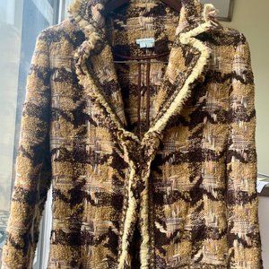 Cynthia Rose Women's Knit Tweed Blazer